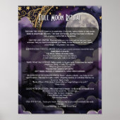 Full Moon Pagan Ritual & Prayer Book of Shadows Poster (Voorkant)