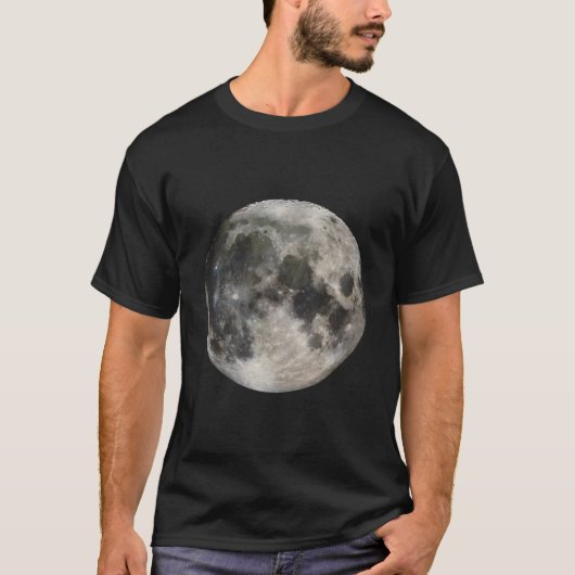 Full Moon Phase Space Love Photography Astronomy T-shirt (Voorkant)