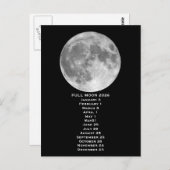 Full Moon Phases 2026 Postcard Briefkaart (Voorkant / Achterkant)
