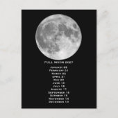 Full Moon Phases 2027 Briefkaart (Voorkant)