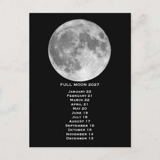 Full Moon Phases 2027 Briefkaart
