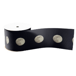 Full Moon Photo Ribbon Grosgrain Lint