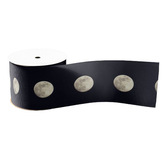 Full Moon Photo Ribbon Grosgrain Lint