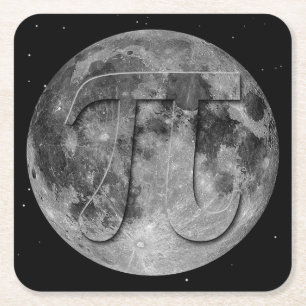 Full Moon Pi Day Fun Kartonnen Onderzetters