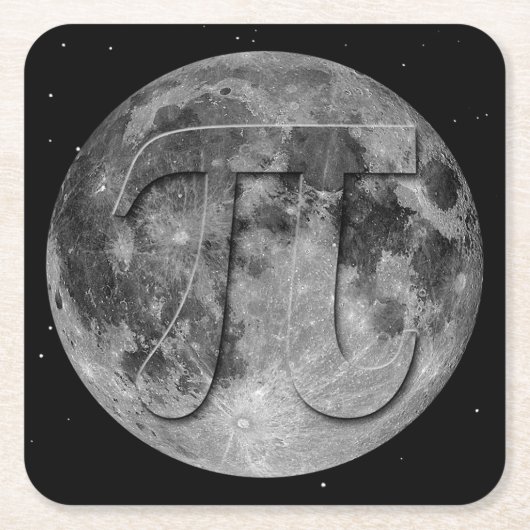Full Moon Pi Day Fun Kartonnen Onderzetters (Voorkant)
