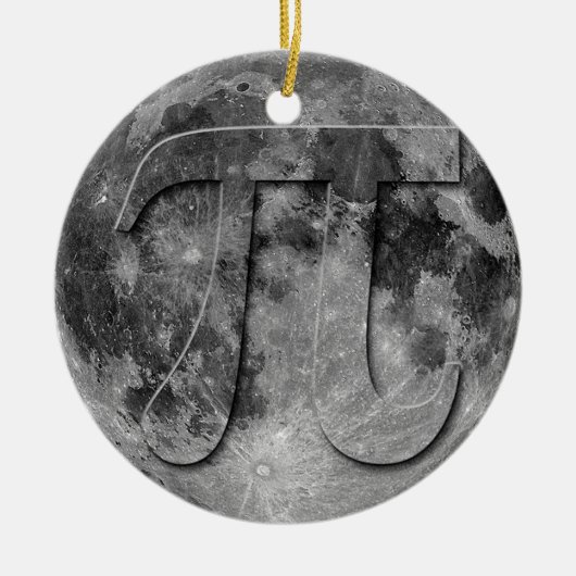 Full Moon Pi Day Fun Keramisch Ornament (Voorkant)