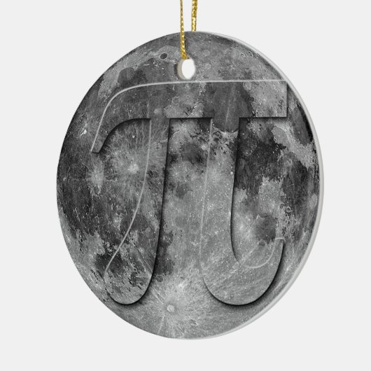 Full Moon Pi Day Fun Keramisch Ornament (Links)