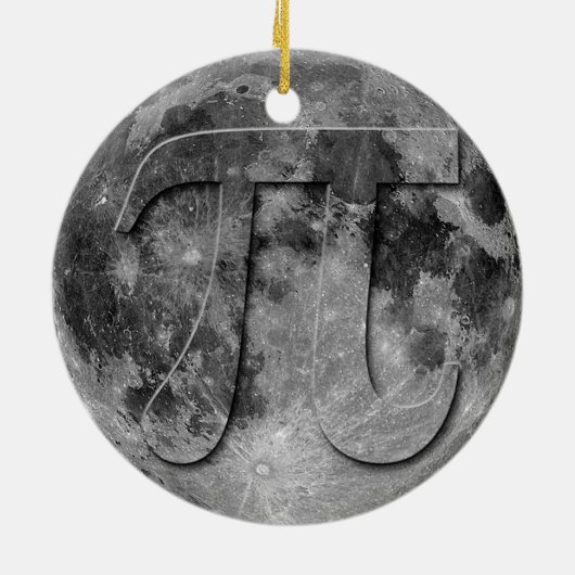 Full Moon Pi Day Fun Keramisch Ornament (Achterkant)