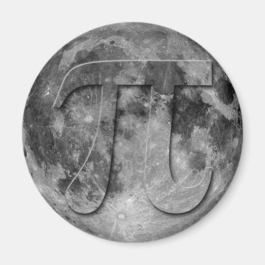 Full Moon Pi Day Fun Magneet (Voorkant)