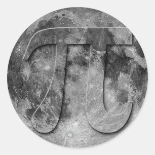 Full Moon Pi Day Fun Ronde Sticker