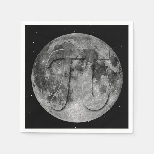 Full Moon Pi Day Fun Servet (Voorkant)