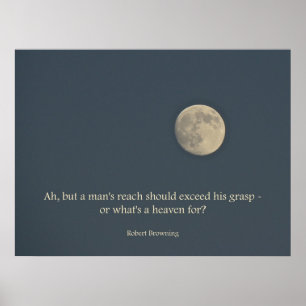 Full Moon Poster Robert Browning Quote