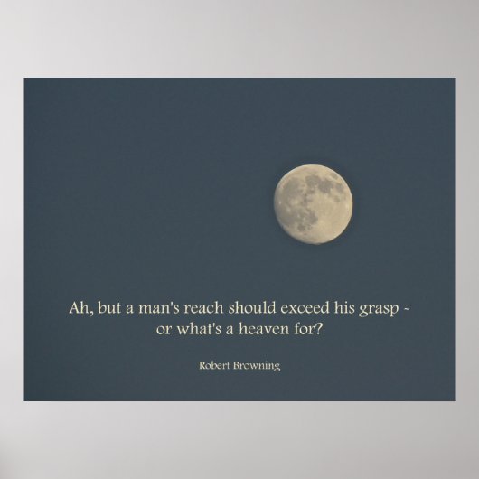 Full Moon Poster Robert Browning Quote (Voorkant)