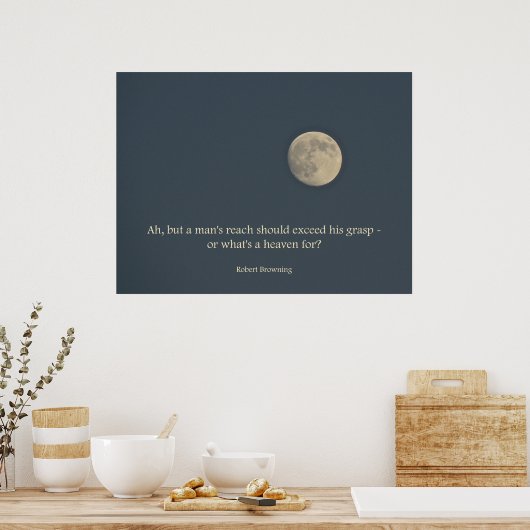 Full Moon Poster Robert Browning Quote (Keuken)