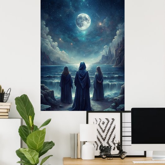 Full Moon Priestesses Mug – Lunar Witchy Vibes Poster (Thuiskantoor)