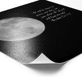 Full Moon Psalms 121:12 Aanmoedigingsversie Verse  Foto Afdruk (Hoek)