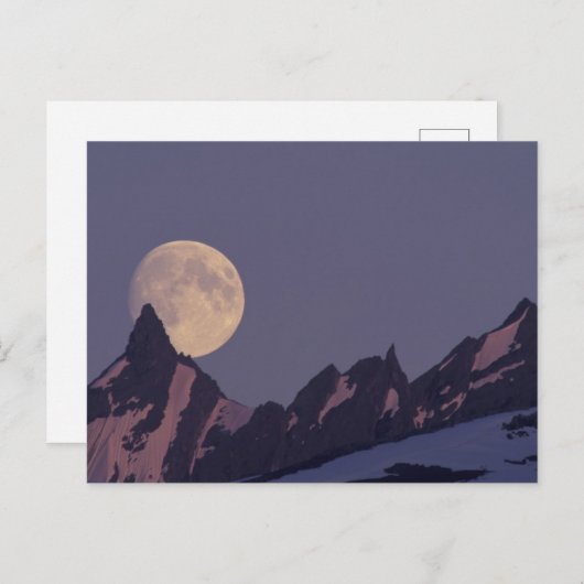 Full Moon Rises | Chugach Mountains Alaska Briefkaart (Voorkant / Achterkant)