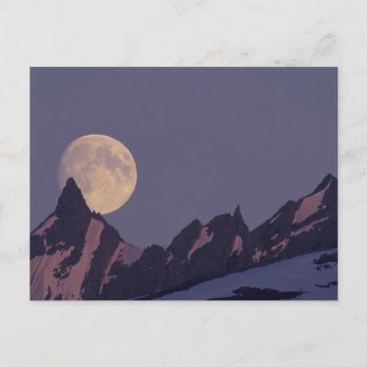 Full Moon Rises | Chugach Mountains Alaska Briefkaart (Voorkant)
