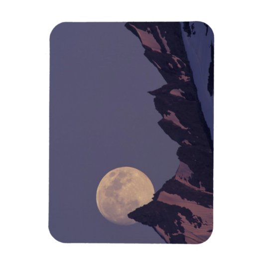Full Moon Rises | Chugach Mountains Alaska Magneet (Verticaal)