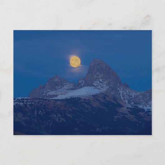 Full Moon Rising Grand Teton Driggs, Idaho Briefkaart (Voorkant)