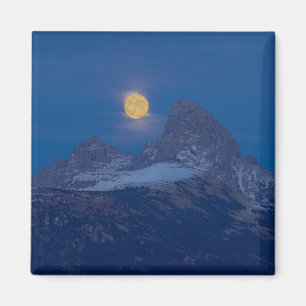 Full Moon Rising Grand Teton Driggs, Idaho Magneet