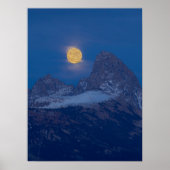 Full Moon Rising Grand Teton Driggs, Idaho Poster (Voorkant)