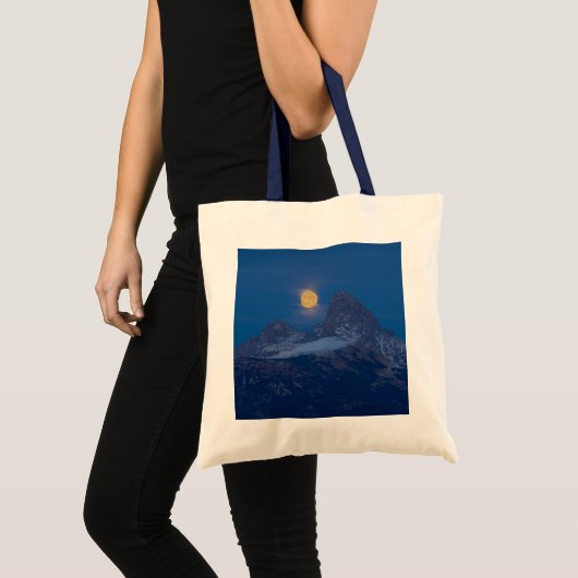 Full Moon Rising Grand Teton Driggs, Idaho Tote Bag (Voorkant (product))