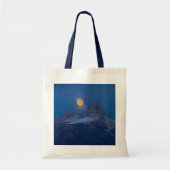 Full Moon Rising Grand Teton Driggs, Idaho Tote Bag (Voorkant)