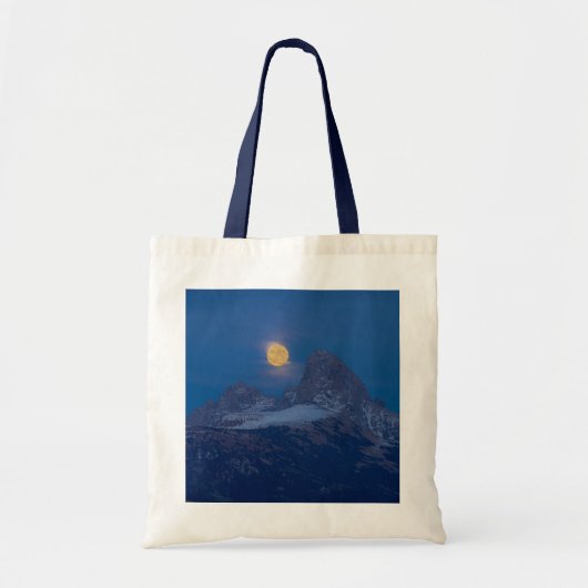 Full Moon Rising Grand Teton Driggs, Idaho Tote Bag (Voorkant)
