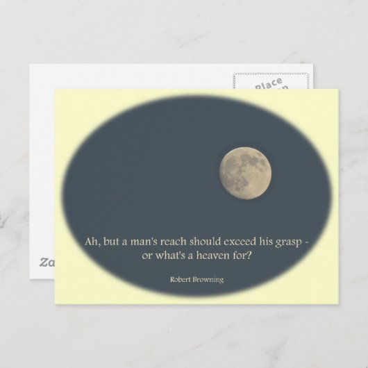 Full Moon Robert Browning Quote Briefkaart (Voorkant / Achterkant)