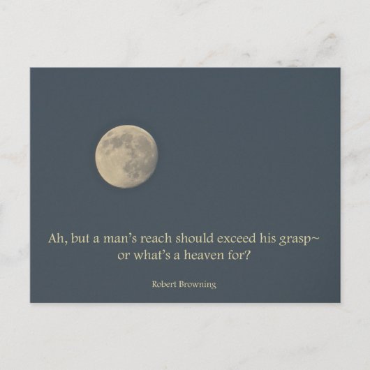 Full Moon Robert Browning Quote Briefkaart (Voorkant)