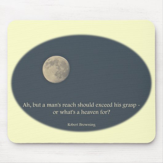 Full Moon Robert Browning Quote Muismat (Voorkant)