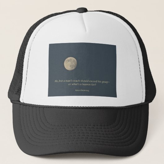 Full Moon Robert Browning Quote Trucker Pet (Voorkant)