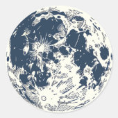 Full Moon Ronde Sticker (Voorkant)