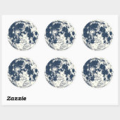 Full Moon Ronde Sticker (Vel)