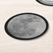 Full Moon Sandstone-Onderzetter Ronde Kartonnen Onderzetter (Gebogen)