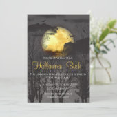 Full Moon Scary Halloween Party Kaart (Staand voorkant)