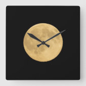 Full Moon | Seattle, Washington Vierkante Klok (Voorkant)