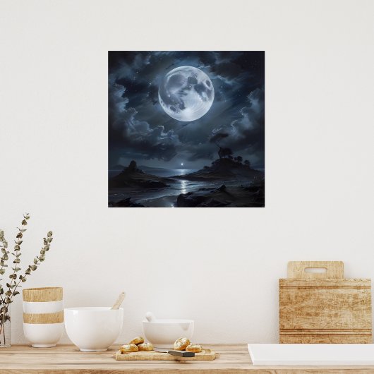Full Moon Serenity Poster (Keuken)
