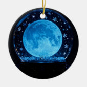 Full Moon Snow Globe Mystical Magical Keramisch Ornament (Voorkant)