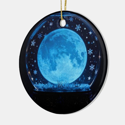 Full Moon Snow Globe Mystical Magical Keramisch Ornament (Links)