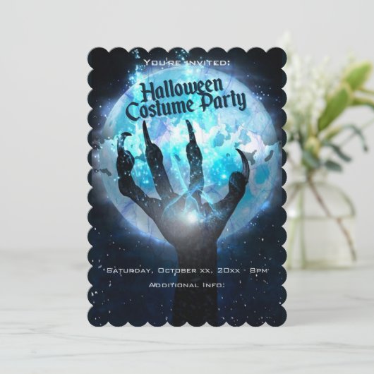 Full Moon Transformation Halloween Kaart (Staand voorkant)