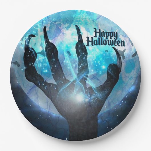 Full Moon Transformation Halloween Papieren Bordje (Voorkant)