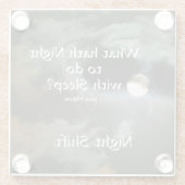 Full Moon What Hath Night to do with Sleep Quote Glazen Onderzetter (Achterkant)