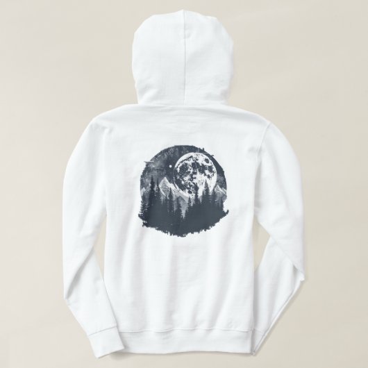 Full Moon Wilderness Forest Hoodie (Design achterkant)