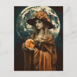 Full Moon Witch Briefkaart