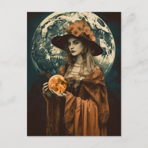Full Moon Witch Briefkaart
