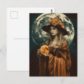 Full Moon Witch Briefkaart (Voorkant / Achterkant)