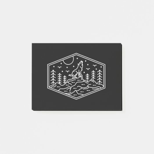 Full Moon Wolf 3 Post-it® Notes (Voorkant)