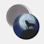 Full Moon Wolf Magneet (Voorkant / Achterkant)